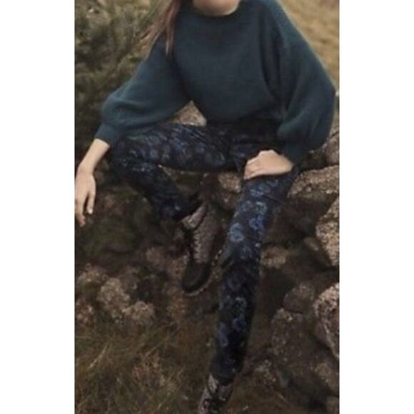 PILCRO the Letterpress Anthropologie Jeans Women 31 Skinny Script Velvet boho - Picture 12 of 15